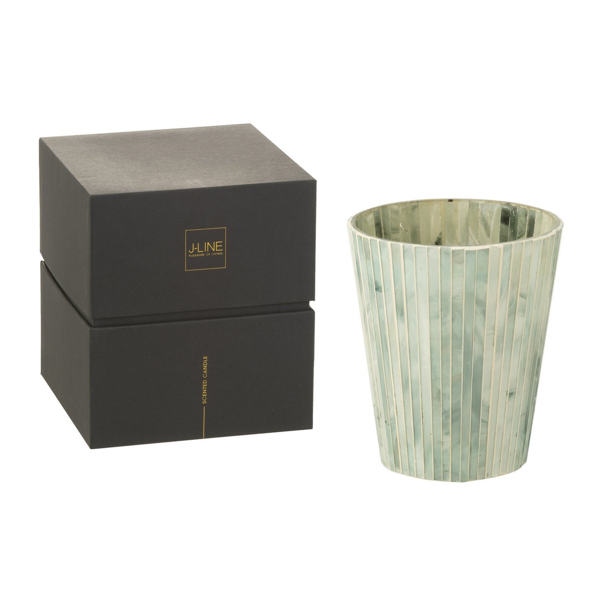 J-Line geurkaars Noa Seaside Bliss - wass - lichtblauw - large - 75U