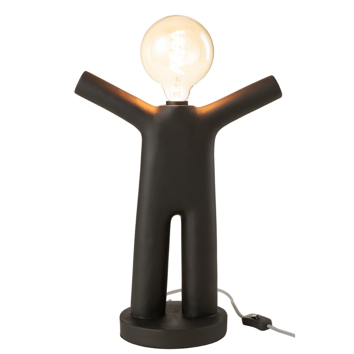 J-Line lamp P'tit Maurice - polyresin - zwart