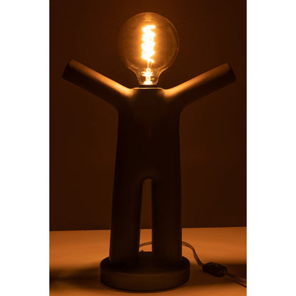 J-Line lamp P'tit Maurice - polyresin - zwart