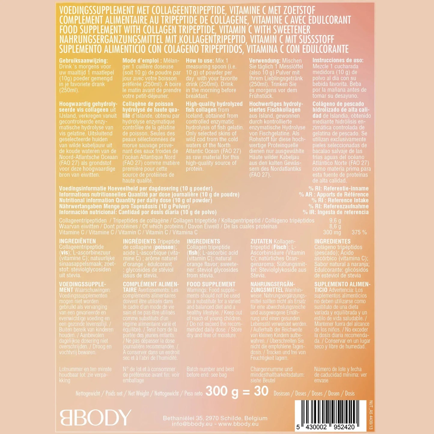 BBody - Tripeptide Collageen + Vitamine C
