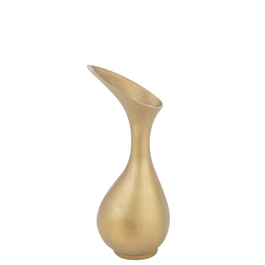 J-Line vaas Olivia - aluminium/metaal - goud - medium