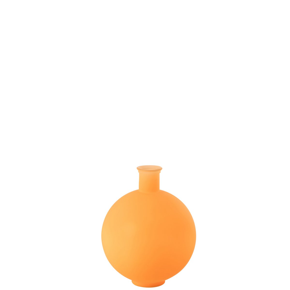 J-Line Vaas Bol Glas Neon Oranje Groot