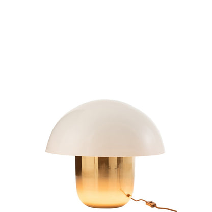 J-Line lamp Paddenstoel - ijzer - wit/goud - large