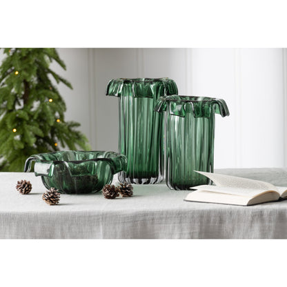 J-Line Vaas Retro Glas Groen Large