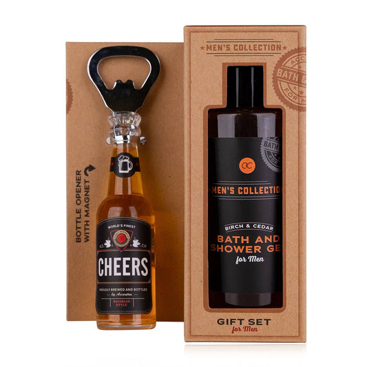 HERENCOLLECTIE cadeauset met bierflesopener