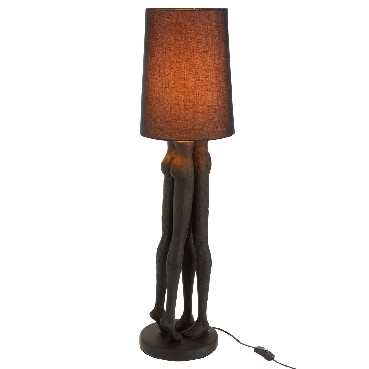 J-Line lamp Koppel - polyresin - zwart