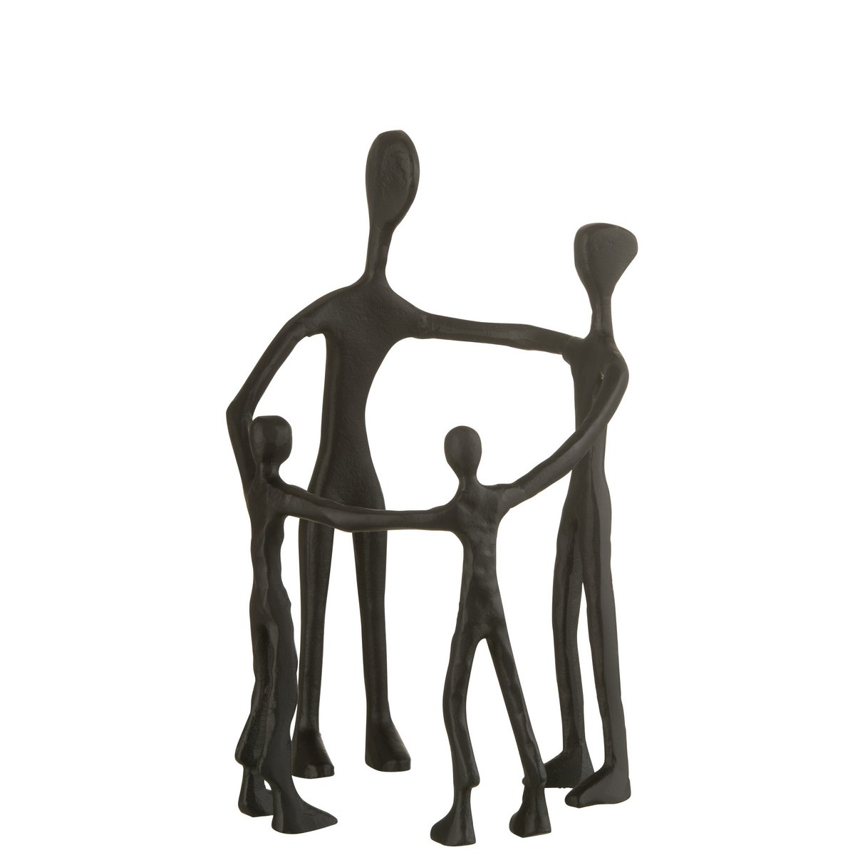 J-Line figuur Familie Kring - aluminium - zwart