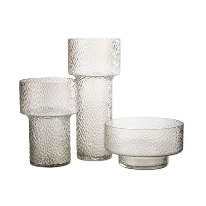 J-Line Vaas Laag Betty Glas Transparant