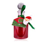 Douche- & badschuim HELLO WINTER in fles met kerstman-decoratie