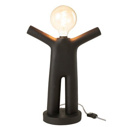 J-Line lamp P'tit Maurice - polyresin - zwart