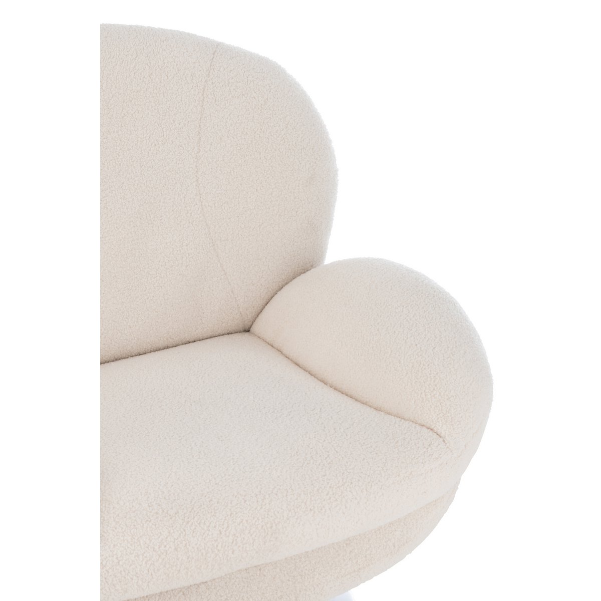 J-Line Relax Zetel+ Voetbank Metaal/Multiplex Creme/Zilver