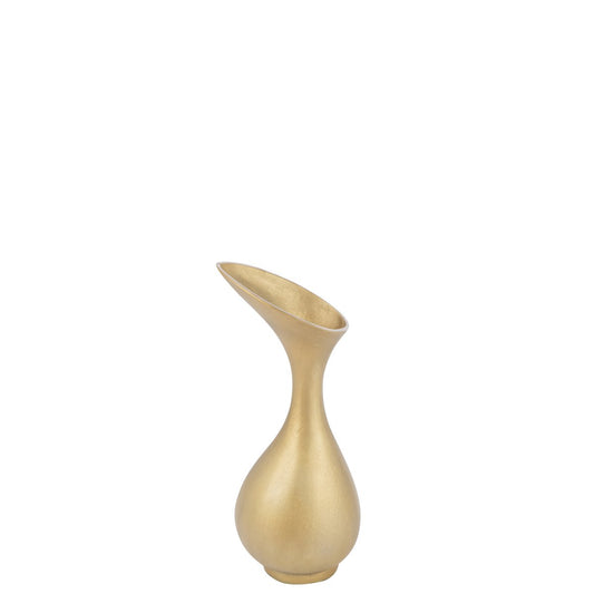 J-Line vaas Olivia - bloemenvaas - aluminium - goud - small - 45 cm