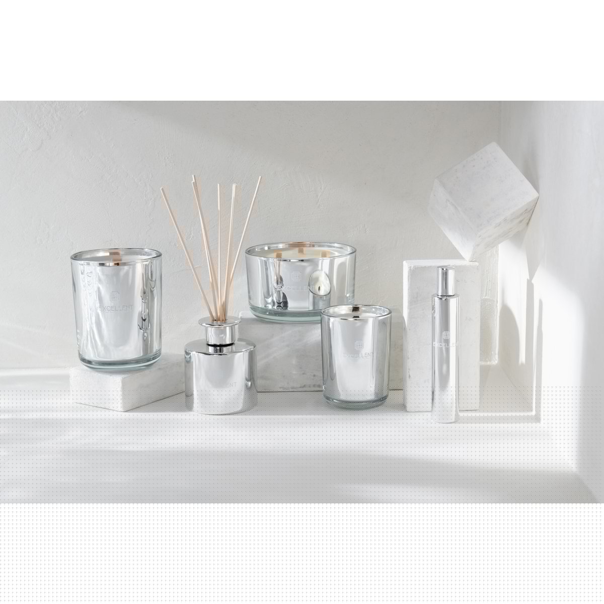J-Line geurkaars Excellent - Cotton Candy - zilver - M - 80U