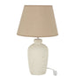 J-Line lamp Esmee - cement/textiel - wit/beige