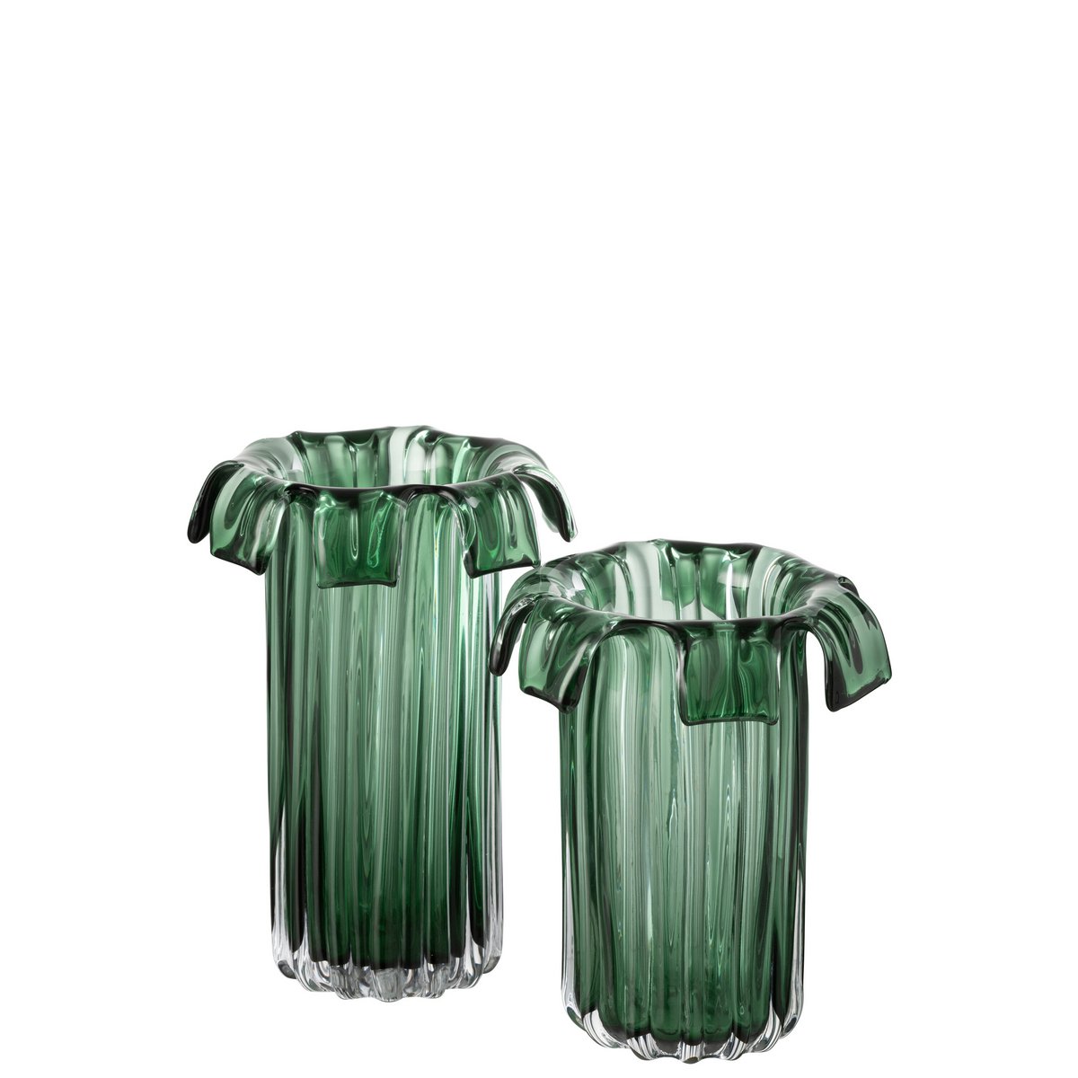 J-Line Vaas Retro Glas Groen Large